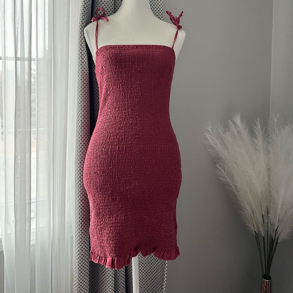 Abercrombie & Fitch Mini Beach Dress - Dark Pink - Picture 1 of 5